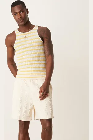 ASOS – Oversize-Shorts in Creme mit Zopfmuster