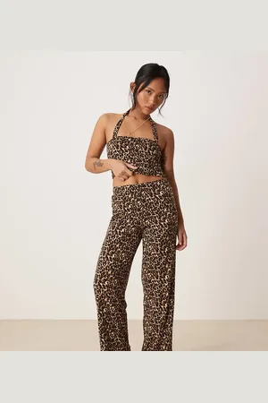 VILA – Anschmiegsame Jersey-Hose mit Leopardenmuster, Kombiteil