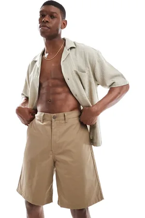 JACK & JONES – Weite Chinoshorts aus schwerem Twill in Beige