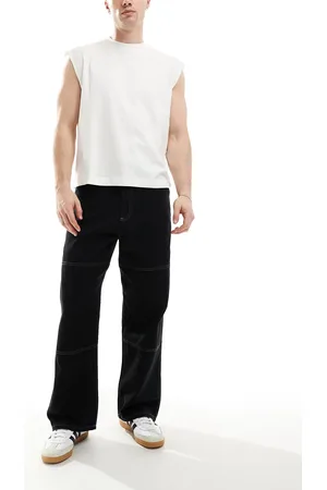 JACK & JONES – Weite Carpenter-Hose in mit Kontrastnaht