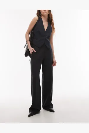 Topshop – Hose aus Twill in mit geradem Bein