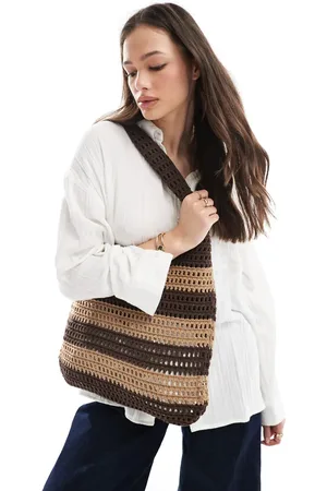JJXX – gestreifte, gestrickte Strandtasche