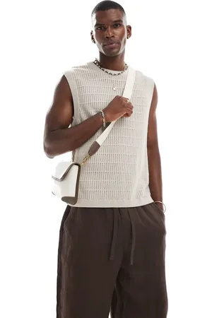 JACK & JONES – Trägertop aus Strick in Beige