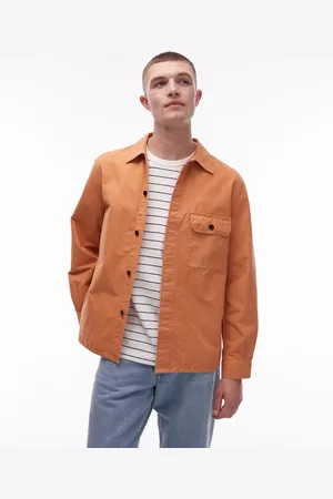 ARKET – Locker geschnittene Utility-Hemdjacke aus reiner Baumwolle in Dunkelorange