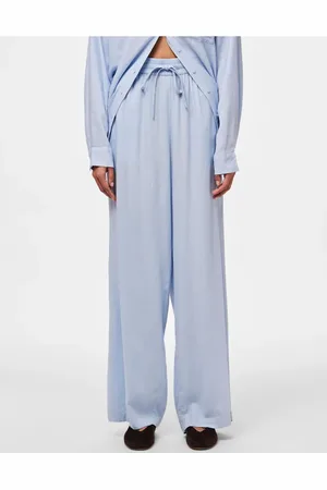 Pieces® – Weit geschnittene Hose in Hellblau