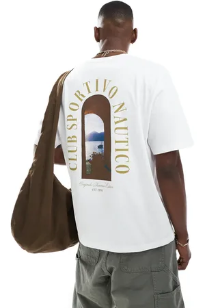 JACK & JONES – Oversize-T-Shirt mit „Fenster zum Meer“-Rückenprint