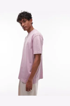 Topman – Oversize-T-Shirt in verwaschenem Flieder