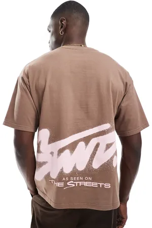 Pull&Bear – T-Shirt in mit „STWD“-Graffiti-Print auf dem Rücken