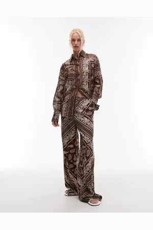 MANGO – Hose in mit Bandana-Muster und elastischem Bund, Kombiteil