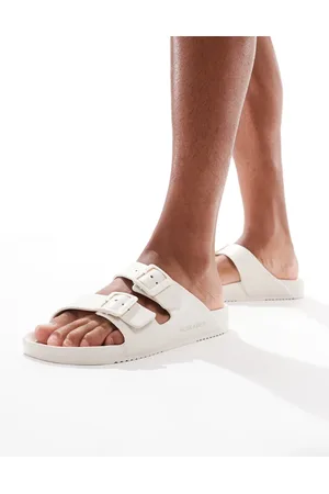 JACK & JONES – Riemchensandalen in Cremeweiß