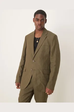 MANGO – Slim-Fit-Anzugblazer aus Leinen in , Kombiteil