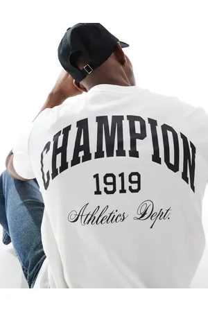 Champion – T-Shirt in mit College-Rückenprint