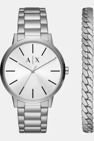 Armani Exchange – Herrenarmbanduhr aus Edelstahl in Silberoptik mit drei Zeigern, AX7138