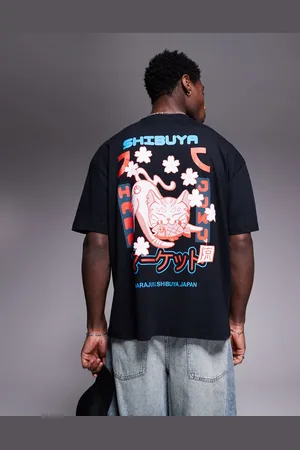 ASOS – Oversize-T-Shirt in mit Souvenir-Grafik