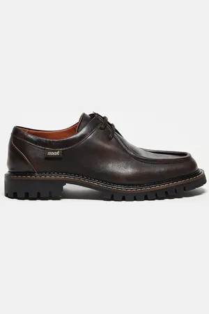 Noak – Made in Portugal – Apron-Toe-Schnürschuhe aus braunem Leder