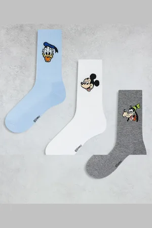 ASOS – 3er-Pack Socken in mehreren Farben mit Disney Mickey Mouse und Friends-Motiven