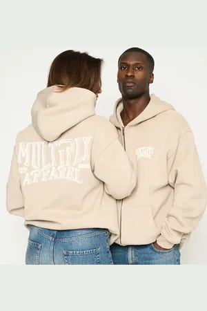Multiply Apparel – Rise – Oversize-Kapuzenjacke in schlichtem Taupe