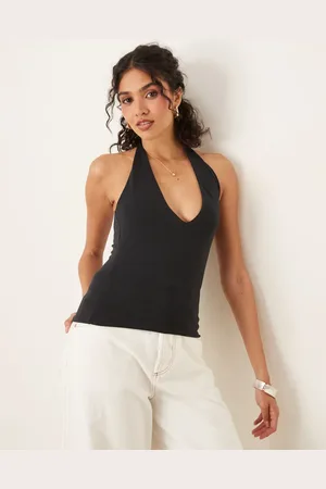 Abercrombie & Fitch – Nahtloses Neckholder-Oberteil in