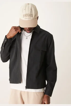 ASOS – Kastige Hemdjacke in mit Reißverschluss vorne