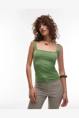 Topshop – Anschmiegsames Jersey-Camisole in mit eckigem Ausschnitt