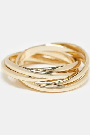 ASOS – Goldfarbener Ring mit ineinandergreifendem, mehrreihigem Design