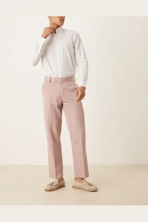ASOS – Elegante Hose in Staubrosa mit geradem Schnitt