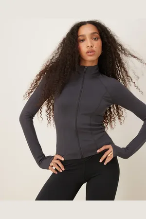 Gina Tricot – Soft Touch – Nahtlose Sportjacke in mit Reißverschluss