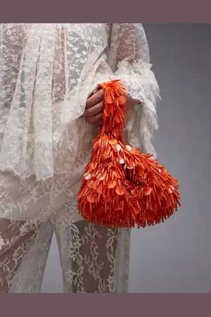 Topshop – Golda – Perlenbesetzte Handtasche in