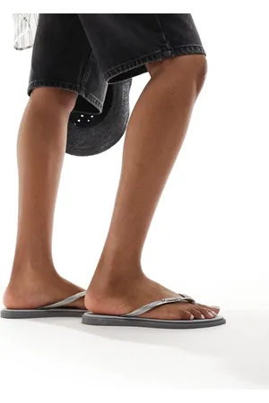 Havaianas – Schmale, spitz zulaufende Zehenstegsandalen in Stahlgrau