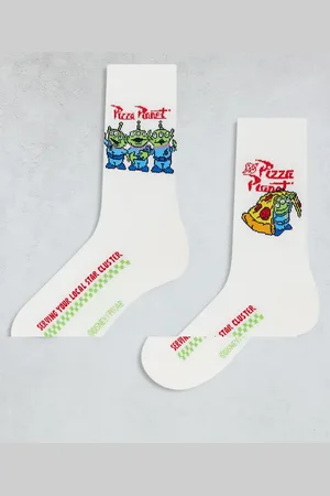 ASOS – 2er-Pack Socken in Ecru mit Disney
