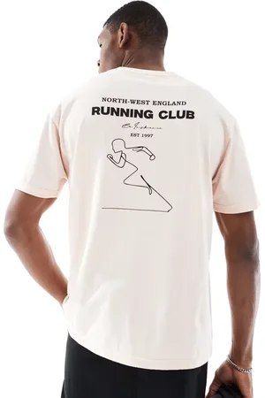 Another Influence – Oversize-T-Shirt in Rosé mit Sport-Print