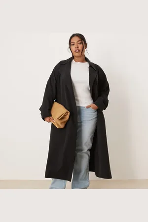 ASOS ASOS DESIGN Curve – Trenchcoat in mit Wasserfallkragen
