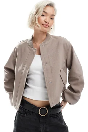 ASOS – Elegante Bomberjacke in Pilzbraun