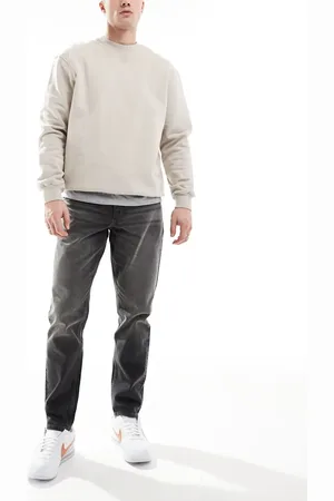 ASOS – Schmal zulaufende Jeans in grauer Waschung