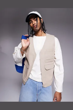 ASOS – Utility-Weste in Steinbeige