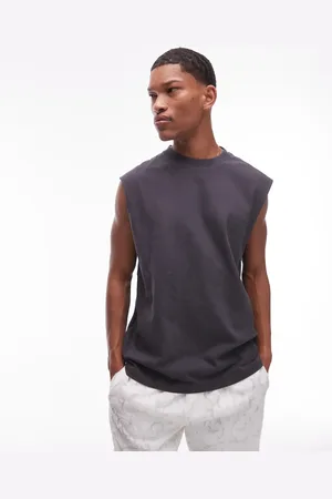 Topman – Ärmelloses Oversize-T-Shirt in verwaschenem
