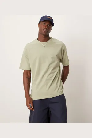 MANGO – Locker geschnittenes T-Shirt aus Leinenmix in Blassgrün