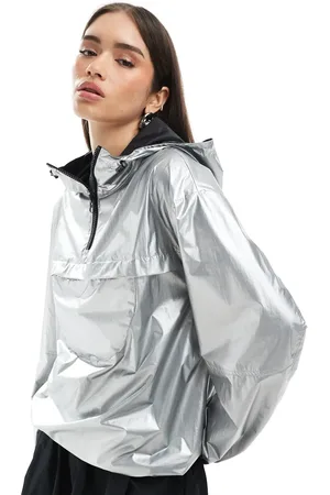 ASOS – Pac-A-Mac – Regenjacke in Metallic