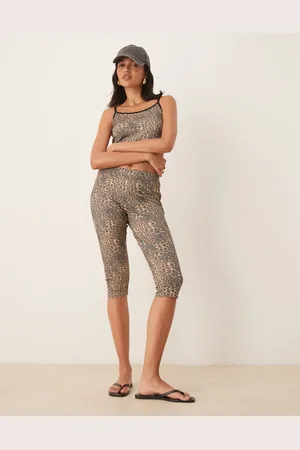 ASOS – Capri-Leggings mit Leopardenmuster, Kombiteil
