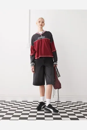 COLLUSION – Jeans-Jorts in verwaschenem