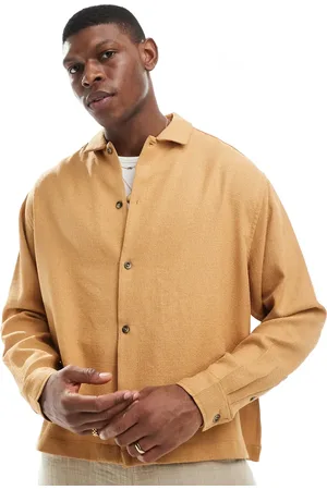 ASOS – Texturiertes Oversize-Hemd in Beige