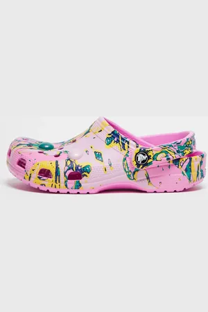 Crocs – Classic Bubble – Marmorierte Clogs in Taft-Rosa- , exklusiv bei ASOS
