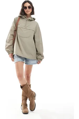 ASOS – Pac-a-Mac – Regenjacke in Salbeigrün