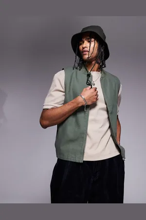 ASOS – Weste in verwaschenem Khaki