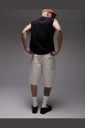 Dickies – Madison – Loose-Fit-Jeans-Shorts in Ecru