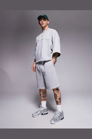 ASOS – Oversize-Shorts in meliert mit Paspelierung, Kombiteil