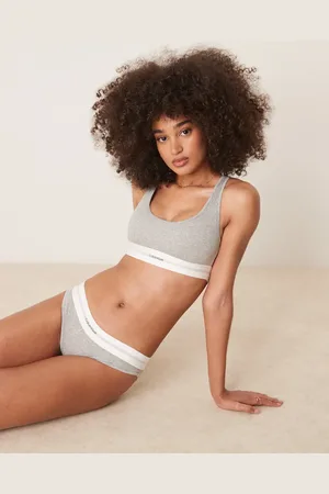 Calvin Klein – Geripptes Bustier aus Modal in