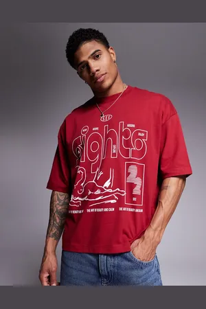 ASOS – Kastiges Oversize-T-Shirt in mit abstraktem Print