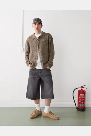 COLLUSION – Weite Skater-Jeans-Jorts in verwaschenem