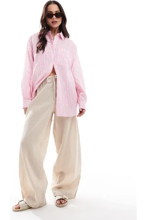Stradivarius – Relaxed Fit Hemd in mit Streifen